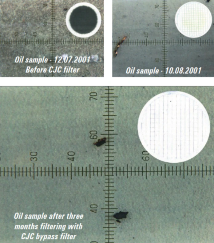 Visual Proof: Particle Levels Before and After Oil Purification